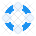 Circle Support System  Icon