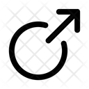Circle Up Right Icon