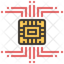 Circuit Chip Artificial Icon