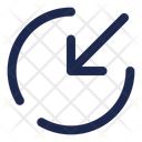 Circulo De Arriba Hacia Abajo Icono