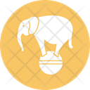 Animal Ball Circus Elephant Icon
