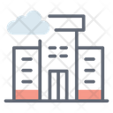 City Weather Highrise Building Cloudy Climate Icon