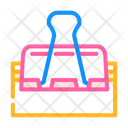 Clamp Stationery Color Icon