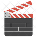 Clapperboard Film Production Action Board Icon