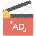 Clapperboard Video Ad Icon