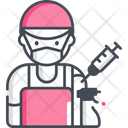 Male Cleaner Vaccination Icon