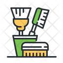 Cleaning Bucket Dry Cleaning Brushes Icon