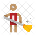 Janitor Cleaning Man Icon