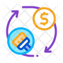 Cleaning Money  Icon