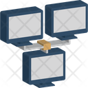 Client Server Computer Sharing Hosting Server Icône