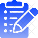 Clipboard Pencil Symbol