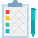 Clipboard With Pen Clipboard Checklist Icon