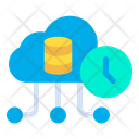 Cloud Database Cloud Data Timer Icon