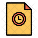 Clock Document Icon