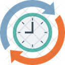Clockwise Around The Clock Passage Of Time Icon