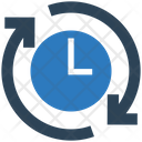 Clockwise Arounf The Clock Passage Of Time Icon