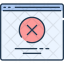 Website Wireframe Closed Website Canceled Website Icon