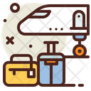 Closeup Luggage Check In Plane Luggage Icon