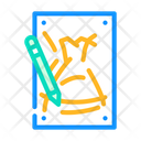 Clothe Cutting Sketches Icon
