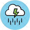 Cloud Lightning Raining Icon