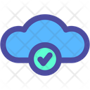 Cloud Approved Cloud Online Data Storage Icon