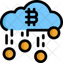Cloud Bitcoin Cryptocurrency Icon