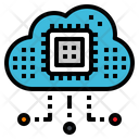 Cloud Server Processor Icon