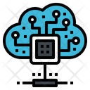 Cloud Server Processor Icon