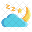 Cloud And Moon Night Cloud Icon