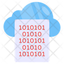 Cloud Binary Data Binary Code Cloud Technology Icon