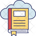 Cloud Book Cloud Library Online Library Icon
