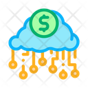 Cash Cloud Data Icon