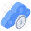 Cloud Cryptocurrency Cloud Bitcoin Digital Money Icon