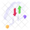 Cloud Networking Cloud Data Transfer Data Transmission Icon