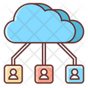 Cloud Data Users Icon
