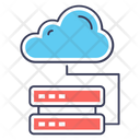 Cloud Storage Cloud Hosting Database Hosting Icon