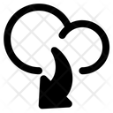 Cloud Down Left Icon