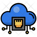Cloud Ethernet Lan Connection Icon