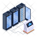 Database Servers Data Centers Cloud Databases Icon