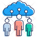 Cloud Interconnection Collaboration Cloud Technology Icon