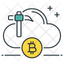 Cloud Mining Bitcoin Cloud Icon
