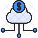 Cloud Money Cloud Dollar Connection Cloud Money Network Icon