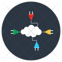 Cloud Power Cloud Computing Cloud Hosting Icon