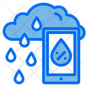 Smartphone Cloud Rain Icon