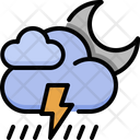 Cloud Rain Storm Moon Icon