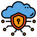 Data Security Shield Cloud Icon
