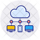 Cloud Server Infrastructure Data Icon