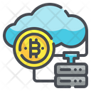 Cloud Server Data Storage Digital Currency Cryptocurrency Icon