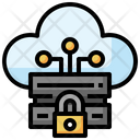 Cloud Server Security Icon