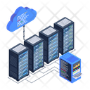 Server Network Server Room Cloud Network Icon